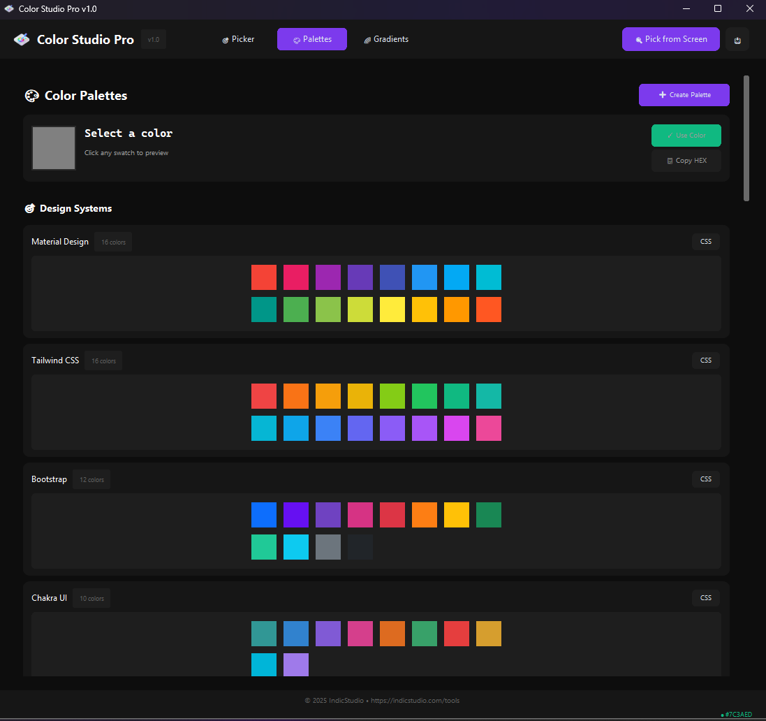 Palette Manager - Create and manage custom color palettes for your projects
